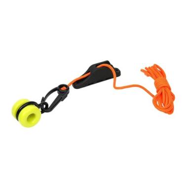 Imagem de UGPLM Kit para recolher pesos de pesca em downrigger, amortecedor de peso para pesca de corrico, fácil manuseio, Laranja