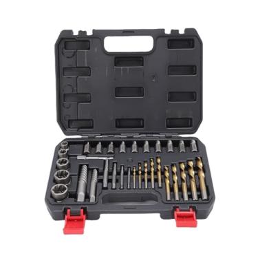 Imagem de Luocute Conjunto de Extrator de Parafuso de 20 Peças, Brocas HSS Esquerda e Kit Extrator de Múltiplas Estrias Com Design de Ranhura Em Espiral Reversa, para Remover Porcas Quebradas e