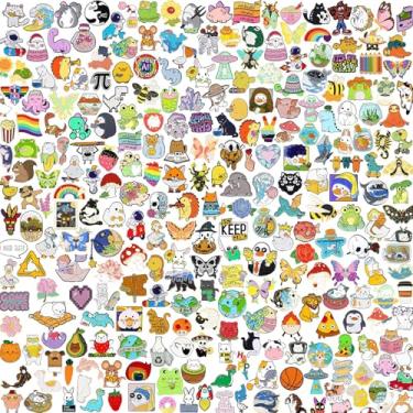 Imagem de Conjunto de 20 peças de alfinetes de esmalte mistos fofos a granel, emblemas de lapela de anime de planta engraçada, botões de desenho animado, joias para mochila, panos, chapéus, decoração de