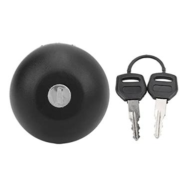 Imagem de Fechadura da tampa do tanque de combustível do carro 8200238413 substituição Megane Scenic I/MK1 1997-2003 Tampa ABS preta, chave para Interstar MOVANO-A Twingo I/MK1