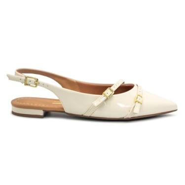 Imagem de Sapatilha Feminina Vizzano Slingback – Branco Off Bico Fino, Estilo e Conforto para o Dia a Dia