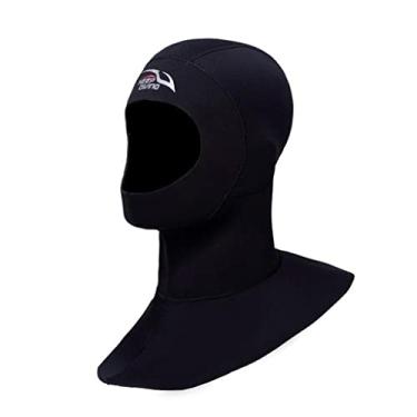 Imagem de Milageto 3mm Balaclava Neoprene Wetsuit Surf Chapéu Balaclava Térmico Balaclava água Balaclava Natação Chapéu, Black S