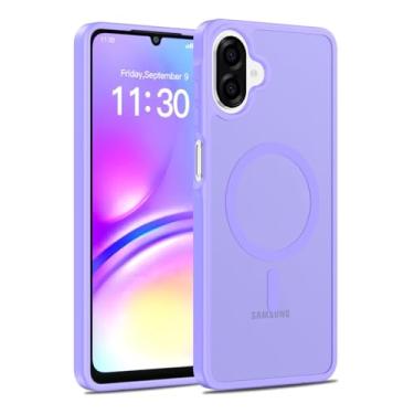Imagem de Rosebono Compatível com Samsung Galaxy A07/Galaxy A06, capa protetora transparente TPU (roxa)