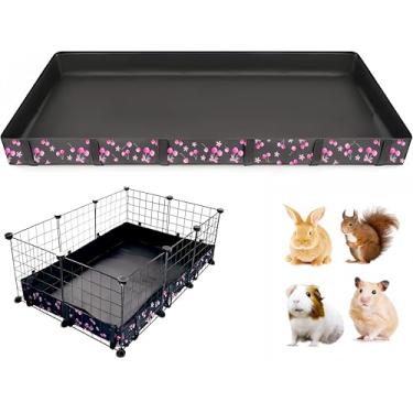 Imagem de DZWLKJ Forro de gaiola de porquinho-da-índia, base de lona lavável, gráfico de cereja, 71 cm x 106 cm, reutilizável para coelho, chinchila, ouriço, furão e outros animais pequenos.