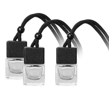 Imagem de Ｂｅｓｇａ Conjunto de 3 Frascos Difusores para Carro, Frascos Vazios para Perfume Automotivo, Enfeites Decorativos, Acessórios para Interior de Carro, Difusor D, transparente, Tamanho real