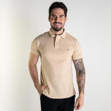 Imagem de Camisa Polo Tommy Hilfiger Bege-Masculino