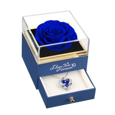 Imagem de NEWNOVE Rosas preservadas, presentes de aniversário e aniversário para mulheres, Metal