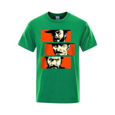 Imagem de Camiseta Unissex De Algodão Solto Blondie Angel Eyes Tuco Cowboy Mascu