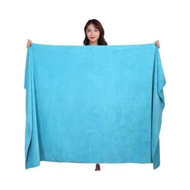 Imagem de Toalha De Banho Grande E Grossa De Microfibra Super Absorvente De Seca