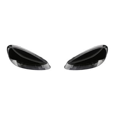 Imagem de Auto frente farol capa farol abajur carro lente de vidro escudo lampcover compatível com porsche cayenne 2011-2014(1 Pair)