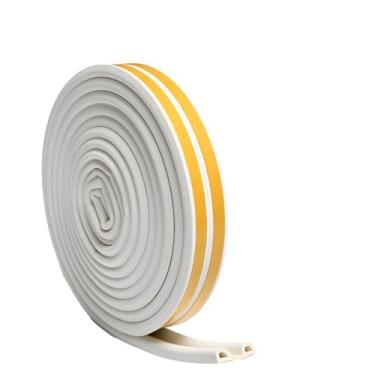 Imagem de Fita Adesiva Veda Fresta Porta Janela 6m Vedação Borracha Termica Acustica Anti Ruido Inseto (Branco,1 Unidade (6 METROS))
