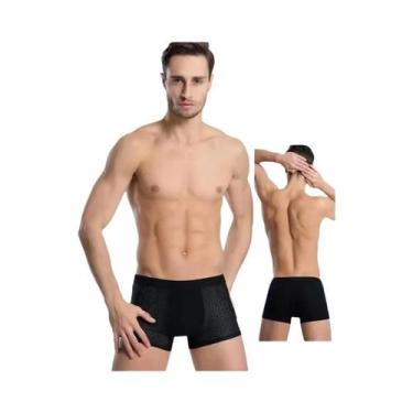 Imagem de Pacote De Cuecas Boxer Masculinas De Bambu Tamanho Grande, Slip Mascul
