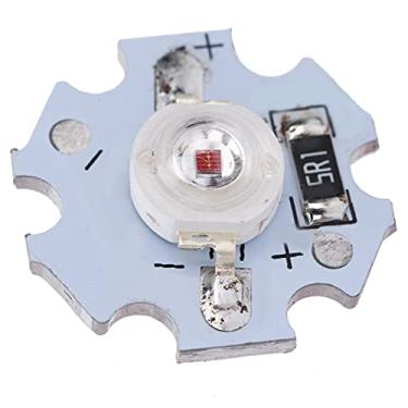 Imagem de TOPINCN 25 Peças 5v Chips de Led de Alta Potência 3w 200lm Contas de Lâmpada Com Base de Alumínio para Luminárias Diy Lanternas Faróis Holofotes (Luz vermelha)