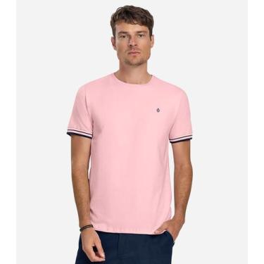 Imagem de Camiseta Básica Masculina Diametro Rosa, P, Rosa