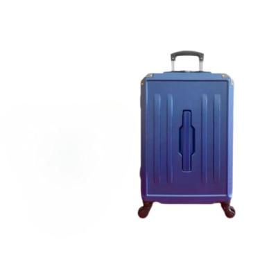 Imagem de Mala de Viagem com Rodinhas 360° Rígida com Cadeado – Tamanhos PP a G – Bagagem Resistente para Viagem(AZUL (G) - 323)