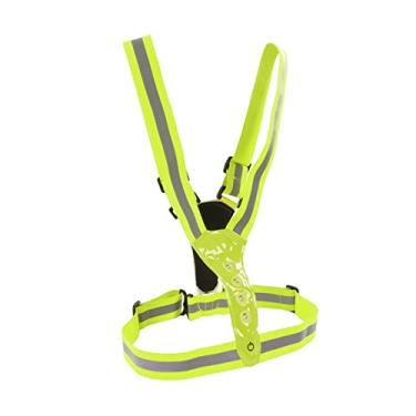 Imagem de KIMISS Colete Refletivo de LED para Corrida, 3 Modos de Iluminação, Equipamento de Segurança Refletivo de 360° para Corrida Noturna e Ciclismo (Amarelo)