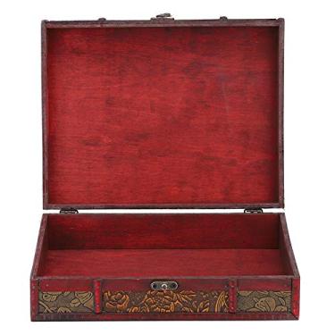 Imagem de KIMISS Caixa de Armazenamento de Livros de Mesa retrô e Organizador de Joias - Estojo Requintado Com Padrão de Uva para Itens Pequenos - Decoração de Casa Multifuncional e Elegante