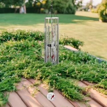 Imagem de ICE ARMOR 91,4 cm de comprimento cardinal carimbado estátua de sino de vento escultura ornamento decoração de casa/quarto ideias para inauguração de casa, feriados e aniversários, ótimo item