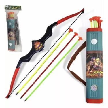 Imagem de Arco E Flecha Infantil c/ Bolsa Aljava Lançador De Dardos - toy king