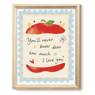 Imagem de VIYYIEA Texturas de madeira emolduradas expressando amor arte de parede para sala de estar, arte de impressão em tela amorosa para paredes, quarto, quartos de bebê, decoração de parede de corredor, 35