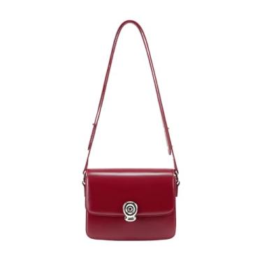Imagem de LA FESTIN Bolsas de couro transversais para mulheres - Mini moderna para meninas, ideal para aniversário, trabalho, férias, macia, leve, Vermelho vinho
