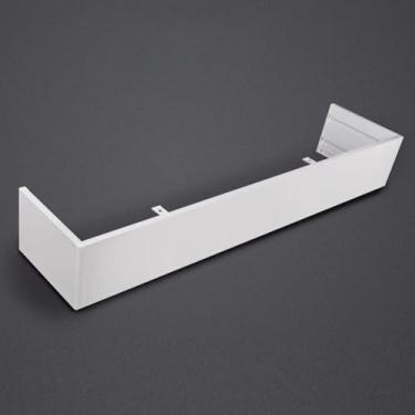 Imagem de Cortina de teto ajustável caixa de pelmet para trilhos duplos - sanefa decorativa personalizável para janelas de sacada, tratamento de janela de quarto elegante, 200 cm (6,6 pés) - sem trilhos