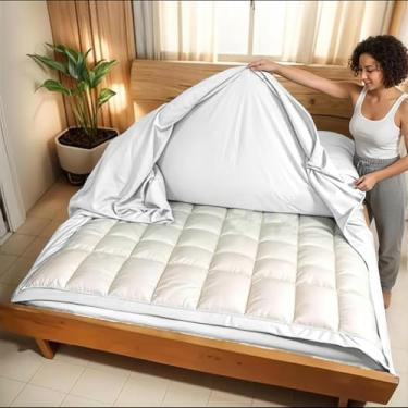 Imagem de Conjunto de capa de edredom de 3 lados com zíper king size - conjunto de capa de edredom de microfibra de design exclusivo com fecho de zíper de 3 lados, 3 peças de capa de edredom tamanho king (228 x