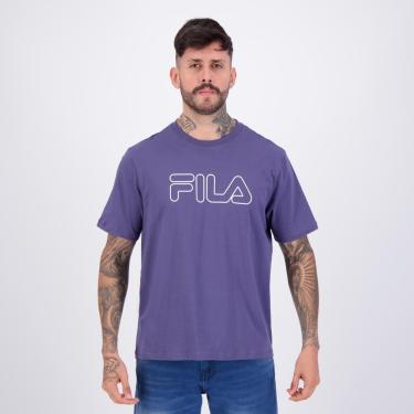 Imagem de Camiseta Fila Regular Letter Outline  Masculina-Masculino