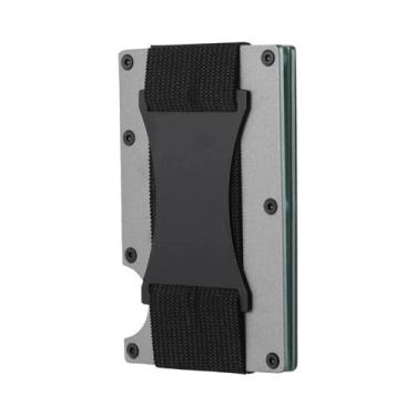 Imagem de Carteira Slim RFID De Alumínio Para Homens, Bolsa Elástica Para ID E C