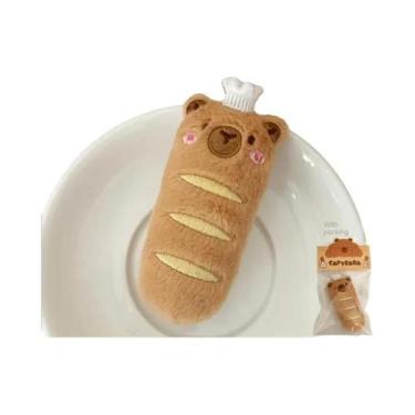 Imagem de Chaveiro De Pelúcia De Comida Com Desenho De Golfinho, Capivara E Pão 