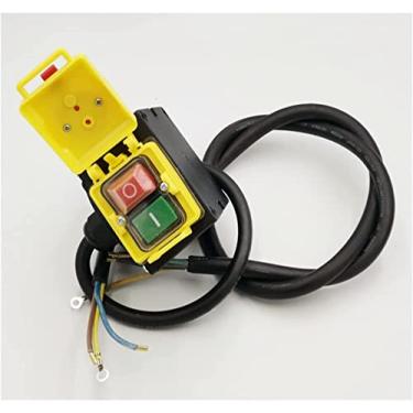 Imagem de MGAYTYOAG Botão de interruptor de energia HCK3 250V 16/6A IP54 à prova d'água interruptor de botão eletromagnético liga/desliga interruptores de botão para cortar máquinas de madeira