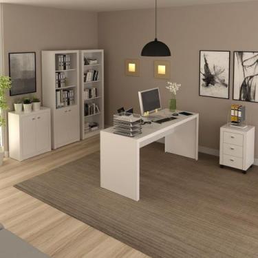 Imagem de Conjunto de Escritório com Balcão, Estante, Gaveteiro, Mesa e Armário 