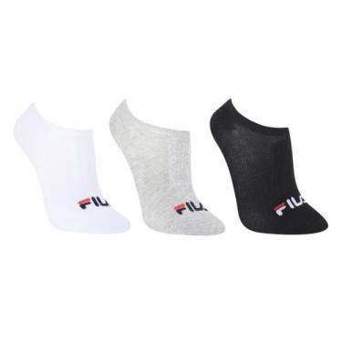 Imagem de Kit Meia Fila Cano Curto 3 Pares, Branco, Preto, 34-38