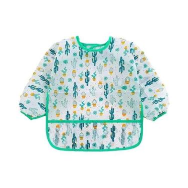 Imagem de Babadores Impermeáveis De Manga Longa Para Bebês, Avental Infantil, Sm