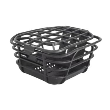 Imagem de menolana Cesto de bicicleta com parafuso de montagem, acessório versátil para ciclismo com tampa, cesto de carga para bicicleta elétrica, ideal para compras e