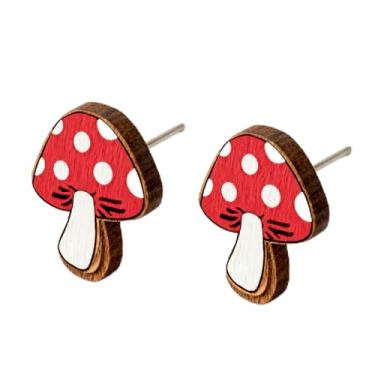 Imagem de Brincos de madeira para mulheres, pé grande, softball, tênis, pinguim, tartaruga, cão, gato, vaca, pato, Papai Noel, preguiça, hipopótamo, margarida, golfinho, fofo, vintage, hipoalergênico, brincos