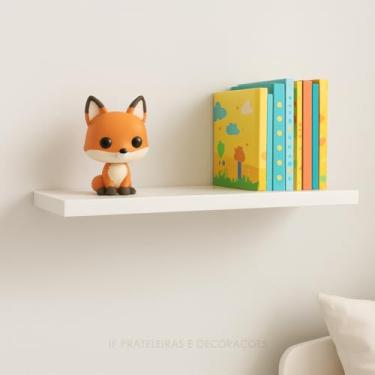 Imagem de Prateleira Reta Mdf Branca Com Suporte Invisível 90x20