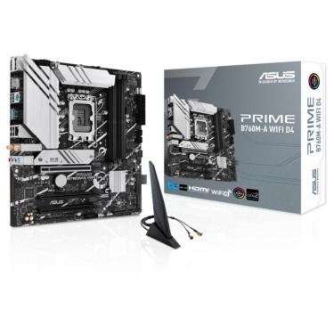 Imagem de Placa-Mãe ASUS Prime B760M-A Wi-Fi, Intel LGA 1700, mATX, D4,DDR4, Wi-Fi, Preto - 90MB1CX0-M0EAY0-Unissex