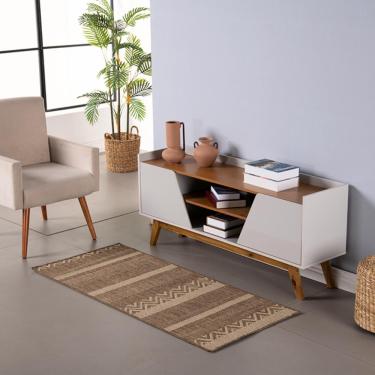 Imagem de Tapete Passadeira Sisal 3,00m x 66cm Base Antiderrapante Para Corredor Cozinha Quarto Sala - Mescla 1