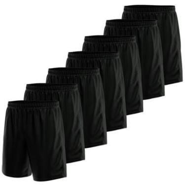 Imagem de Kit 7 Calção Short Futebol Basquete Vôlei Bermuda Dry Treino Academia-Masculino
