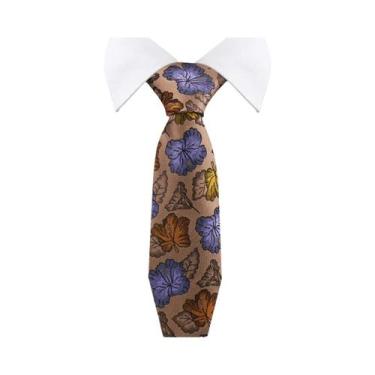 Imagem de Gravata Masculina Slim Paisley De 36 Cores, Luxuosa, Azul Vintage, Par