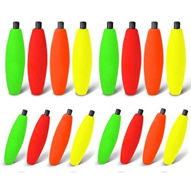 Imagem de SEAOWL Boias de Peg para peixe-gato, rolhas de pesca deslizantes de charuto de espuma para equipamento Santee (2 e 3-Mix-16 peças)