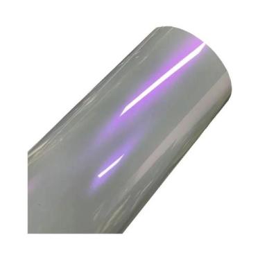 Imagem de Filme Vinílico Chameleon Cinza Para Roxo, Brilho Candy, Adesivo Para E