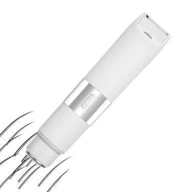 Imagem de Aparador de pelos corporais femininos | Barbeador impermeável de cabeça dupla - depilador de pelos pubianos, para rosto, pernas, axilas, viagem para casa