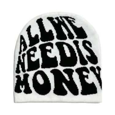 Imagem de Gorro Unissex Quente De Lã Estampado Estilo Y2K, Acessório Hip Hop - N