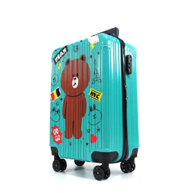 Imagem de Mala Infantil Rígida 3D de Viagem e Escolar com 4 rodas 360 graus em PC - Animal Zoo-Unissex