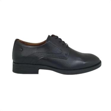 Imagem de Sapato Masculino Social Em Couro Pegada Preto, Preto, 39