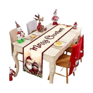 Imagem de Feliz Natal: Caminho De Mesa Papai Noel Para Decoração De Festa De Nat