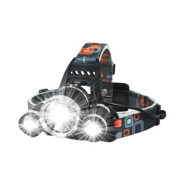 Imagem de Lanterna De Cabeça LED Recarregável USB 18650 Potente E À Prova d'Água