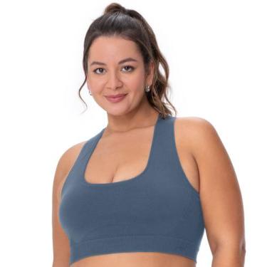 Imagem de Top Fitness Plus Nadador Jacquard Azul Índigo Escuro - Zee Rucci, G3